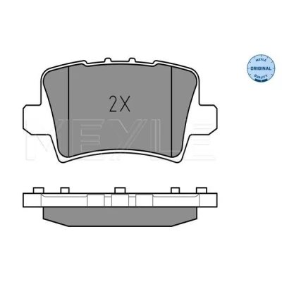 Kuva MEYLE 025 240 1118/PD Jarrupalat Taka akseli ei valmiutta kulumisenilmaisimelle, Ilman kulumisenilmaisinta VOLVO: XC90 I (C, 275) 2.5 T AWD, T6 AWD