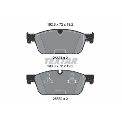 Kuva TEXTAR 2553101 Jarrupalat Kulumisenilmaisemelle MERCEDES BENZ: GLE SUV, ML sarja