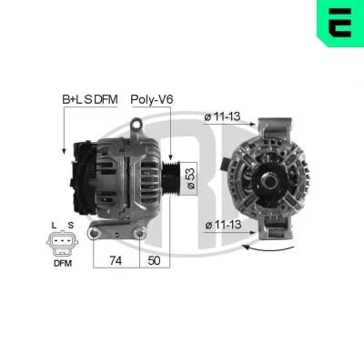 Kuva ERA 210443A Laturi 14V 105A FORD: Transit Mk5 Bussi, Van, Tourneo