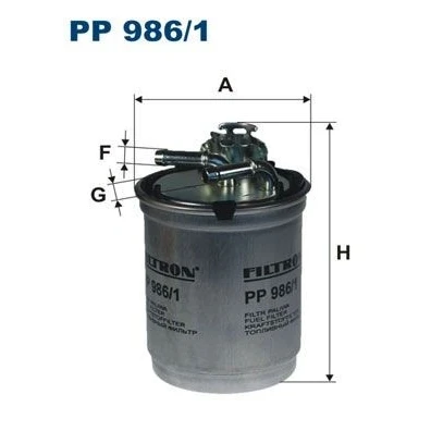 Kuva FILTRON PP 986/1 Polttoainesuodatin Letkusuodatin 8 SKODA: Roomster, Fabia 2, I Hatchback, VOLKSWAGEN: Polo IV Hatchback