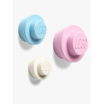 Kuva LEGO Seinäkoukut 3 pack, Sininen/Vaaleanpunainen/Valkoinen