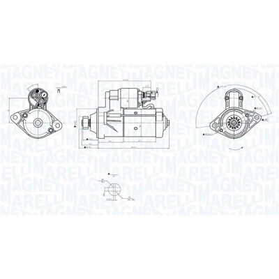 Kuva Käynnistin AUDI, SEAT, SKODA, VW OE 02E911022C, 02E911022CX, 02E911022H