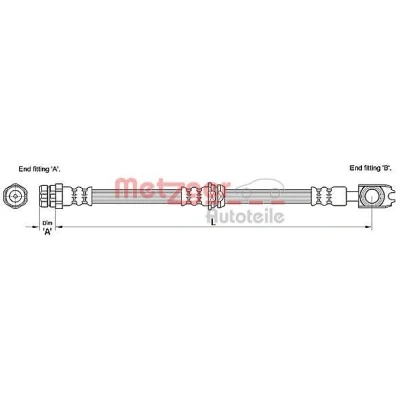 Kuva METZGER 4110259 Jarruletku 567 VOLKSWAGEN: Golf 4, 4 Variant, Bora Sedan, SKODA: Octavia I Hatchback, 1 Combi, AUDI: A3 Hatchback