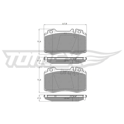 Kuva TOMEX brakes TX 12 81 Jarrupalat Etuakseli Kulumisenilmaisemelle MERCEDES BENZ: ML sarja, S sarja Sedan, SL Cabriolet