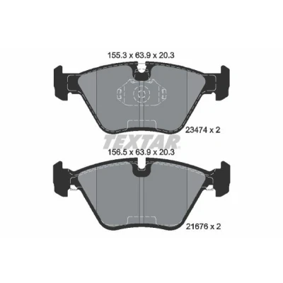 Kuva TEXTAR 2347402 Jarrupalat Kulumisenilmaisemelle BMW: 3 Coupe, Sedan, 5 Sedan