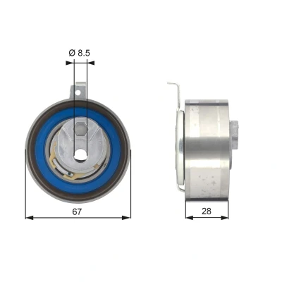 Kuva GATES FleetRunner Micro V Stretch Fit T43152 Kiristysrulla, Hammashihnat AUDI: A4 B8 Avant