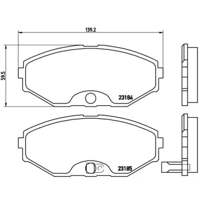 Kuva BREMBO P 56 045 Jarrupalat akustisella kulumavaroittimella Ilman tarvikkeita NISSAN: Maxima V QX Sedan