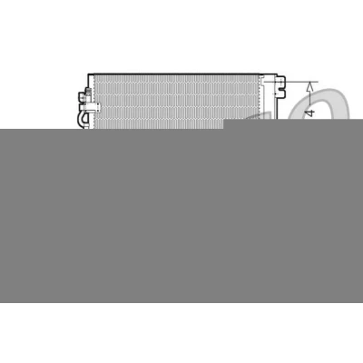 Kuva DENSO DCN20009 Ilmastoinnin Lauhdutin Vedenerottimella 671x214x16 R 134a 671 OPEL: Astra H Caravan, G CC, Zafira B