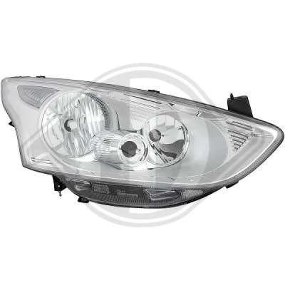 Kuva DIEDERICHS 1476082 Ajovaloumpio Oikea H15, H7 Valokorkeussäätimen moottorilla FORD: B Max