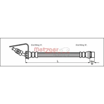 Kuva METZGER 4114761 Jarruletku 527 M10 x 1