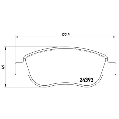 Kuva BREMBO P 68 049 Jarrupalat Ilman kulumisenilmaisinta tarvikkeita