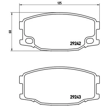 Kuva BREMBO P 54 035 Jarrupalat Kulumisenilmaisemelle Ilman tarvikkeita