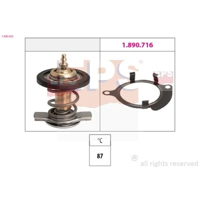 Kuva EPS 1.880.820 Termostaatti 87 Made in Italy OE Equivalent Ilman koppaa VOLKSWAGEN: Transporter 5 Bus, Multivan (7HM,