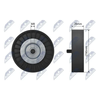 Kuva Ohjain /kiristysrulla kiilahihna AUDI A4 B5, B5 Avant, B6, B6 Cabriolet, B7, B7 A6 C5, C5 SEAT EXEO, EX