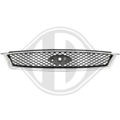 Kuva DIEDERICHS Priority Parts 1416041 Etusäleikkö Musta kromattu raita FORD: Focus 2