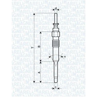 Kuva MAGNETI MARELLI 062900023304 Hehkutulppa 11V 10A M10X1 BMW: 3 Touring, X5, 5 LAND ROVER: Range Rover 3, Freelander I SUV
