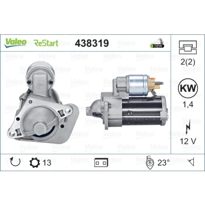 Kuva VALEO 438319 Starttimoottori 12 1,4 13 NEW STOP&amp;START ORIGINAL PART RENAULT: MEGANE 3 Grandtour, 3, GRAND SCENIC DACIA: Duster SUV