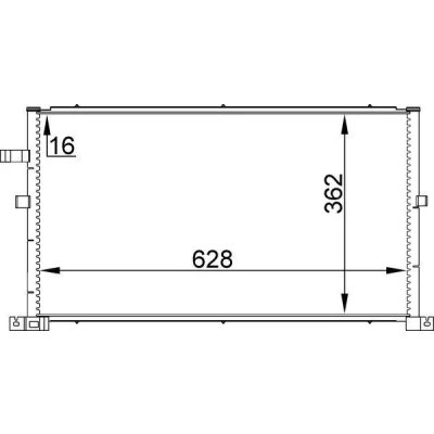 Kuva MAHLE ORIGINAL AC 296 001S Ilmastoinnin Lauhdutin ilman vedenerotinta 616, 628 FORD: MONDEO 3 Kombi,