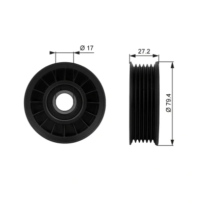 Kuva GATES T38009 Ohjainrulla FleetRunner Micro V Stretch Fit urilla JEEP: Cherokee III, II