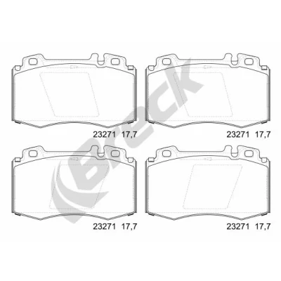 Kuva BRECK 23271 00 552 20 Jarrupalat Kulumisenilmaisemelle MERCEDES BENZ: E sarja Sedan, T modell, C Sedan