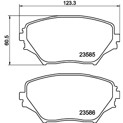 Kuva HELLA 8DB 355 009 741 Jarrupalat Ei kulumisenilmaisimelle TOYOTA: RAV4 II SUV