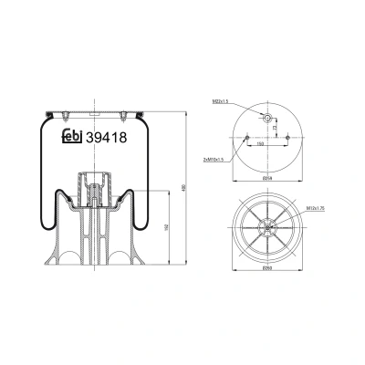 Kuva FEBI BILSTEIN 39418 Metallipalje, ilmajousitus