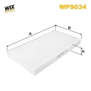 Kuva WIX FILTERS WP9034 Raitisilmasuodatin Hiukkassuodatin 328mm 164mm 30mm OPEL: Vectra C Caravan, CC, Sedan, SAAB: 9 3 Farmari