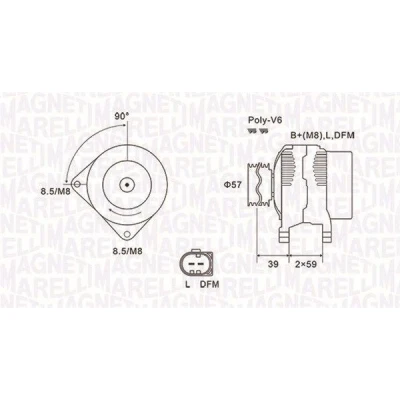 Kuva Laturi AUDI A4 B7, B7 Avant, Cabriolet OE 059903023A