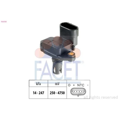 Kuva FACET 10.3125 Paineilma Anturi, Korkeus Made in Italy OE Equivalent