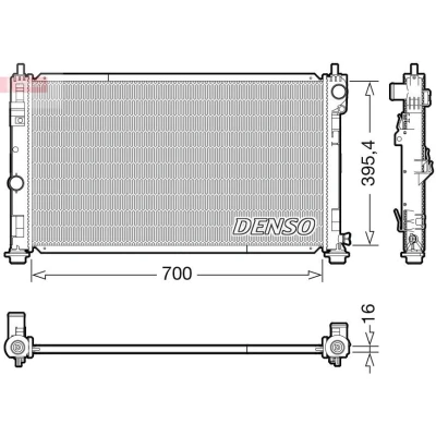 Kuva DENSO DRM06039 Jäähdytin 700 427 16