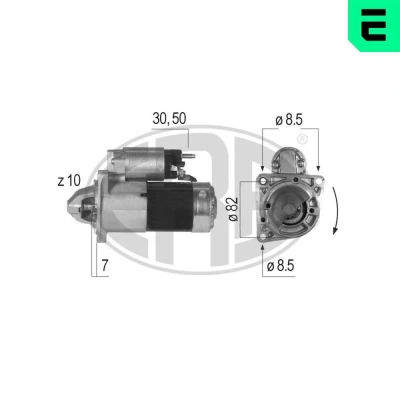 Kuva ERA 220643A Starttimoottori 12 1,9 10 FIAT: Ducato III Van, Flatbed Kuorma auto / Alusta, Bussi, OPEL: Insignia A Sports Tourer