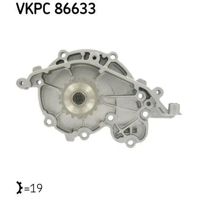Kuva SKF VKPC 86633 Vesipumppu 19 Muovi Hammashihnavedolle