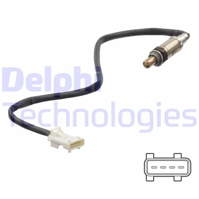 Kuva DELPHI ES21251 12B1 Lambda Anturi Sormisondi, Lämmitetty CITROËN: Xsara Farmari, Coupe, PEUGEOT: 206 SW