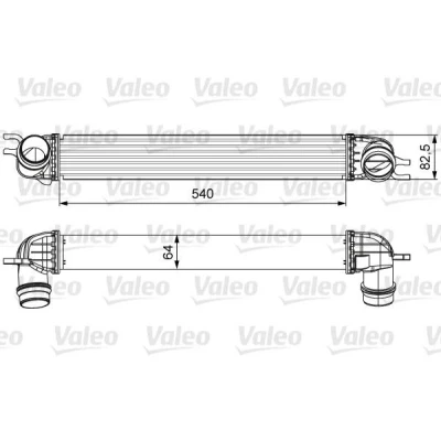Kuva VALEO 818605 Välijäähdytin ilman EGR venttiiliä
