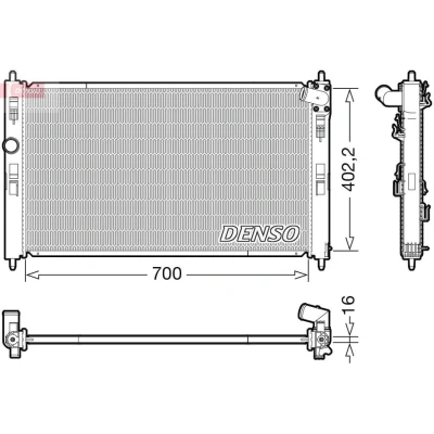Kuva DENSO DRM45050 Jäähdytin 700 426 16 MITSUBISHI: ASX SUV