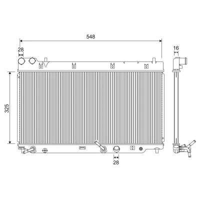 Kuva VALEO 701210 Jäähdytin Alumiini 326mm 658mm 16mm