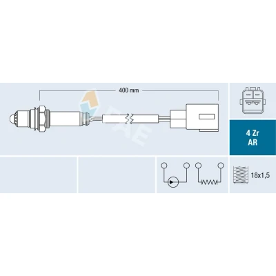 Kuva FAE 75603 Lambda Anturi TOYOTA: Avensis III Farmari, Auris Hatchback, Prius Hatchback