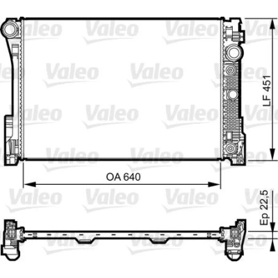 Kuva VALEO 735285 Jäähdytin Alumiini 451 640 23 MERCEDES BENZ: E sarja Sedan, GLK, C T modell