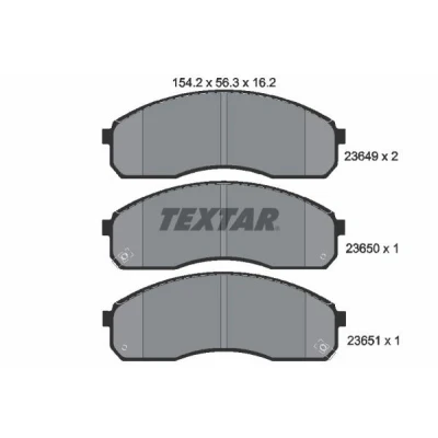 Kuva TEXTAR 2364901 Jarrupalat akustisella kulumavaroittimella