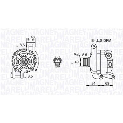 Kuva MAGNETI MARELLI 063377417010 Laturi 12V 150A FORD: Focus 2 Kombi, 2, C Max