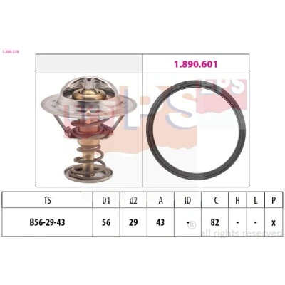 Kuva EPS 1.880.339 Termostaatti 82 56 Made in Italy OE Equivalent MITSUBISHI: Carisma Hatchback