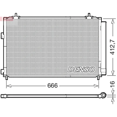 Kuva DENSO DCN50059 Ilmastoinnin Lauhdutin Vedenerottimella R 134a TOYOTA: RAV4 IV SUV