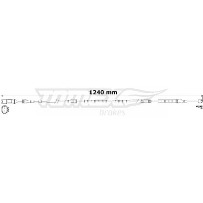 Kuva TOMEX brakes TX 31 23 Jarrupalojen Kulumisen Ilmaisin Taka akseli BMW: X3, X4