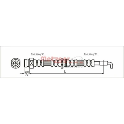 Kuva METZGER 4113669 Jarruletku 415 VOLVO: V40 Farmari, S40 I
