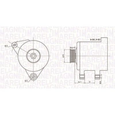 Kuva MAGNETI MARELLI 063731747010 Laturi 12V 70A OPEL: Astra G CC, H Caravan, Agila A