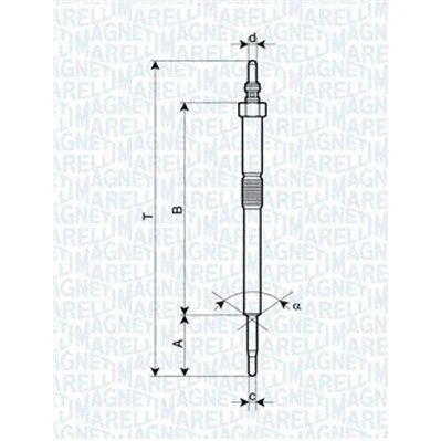 Kuva MAGNETI MARELLI 062900082304 Hehkutulppa 11V 10A M10X1,25 HONDA: ACCORD 7 Tourer, CR V 3, 8 Kombi