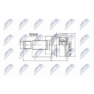 Kuva NTY NPZ HD 047 Vetonivel Taka akseli, vasen, oikea HONDA: CR V 3