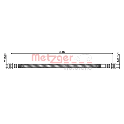 Kuva METZGER 4111881 Jarruletku Taka akseli, oikea, Sisempi 345 KIA: SORENTO 1