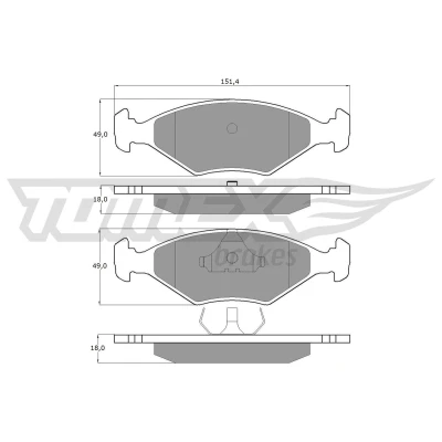 Kuva TOMEX brakes TX 10 79 Jarrupalat Etuakseli