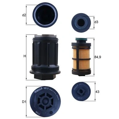 Kuva Ureasuodatin MERCEDES BENZ VARIO Flak/chassi [B670, B668, B667], Skåp [B667, B670, B668], Tipp OE 0001420089, 0001420289, A0001420089